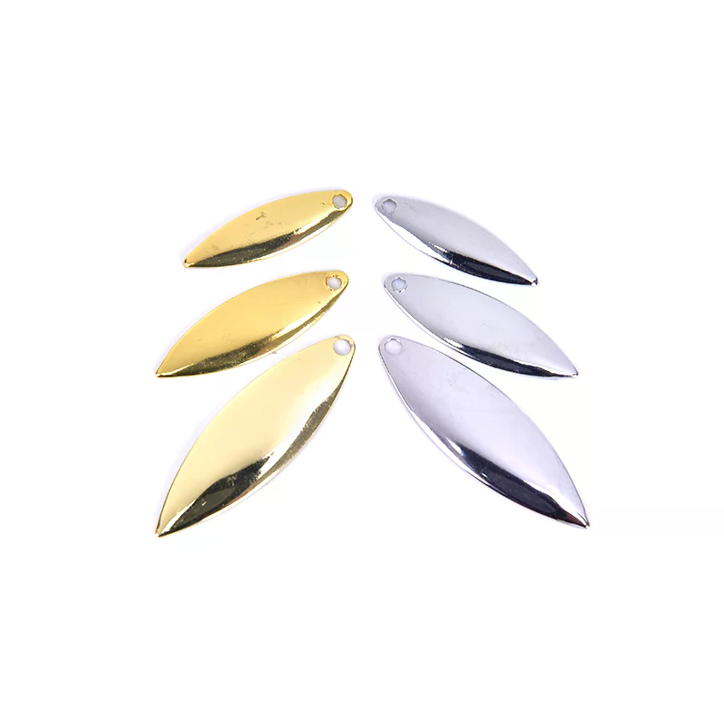Fishing Lure Blade Bait - 50 stuks Wilgenblad Spinnerbladen Gladde Afwerking,