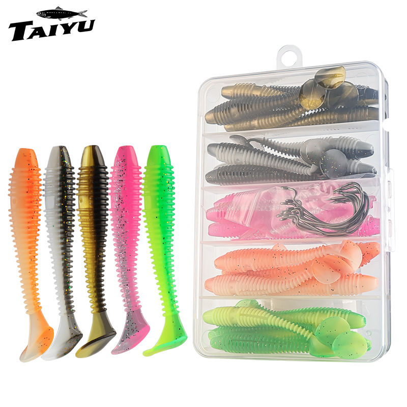 Fishing Lure Soft Plastic - TAIYU 25/35-delige set zachte vislokdozen, plastic