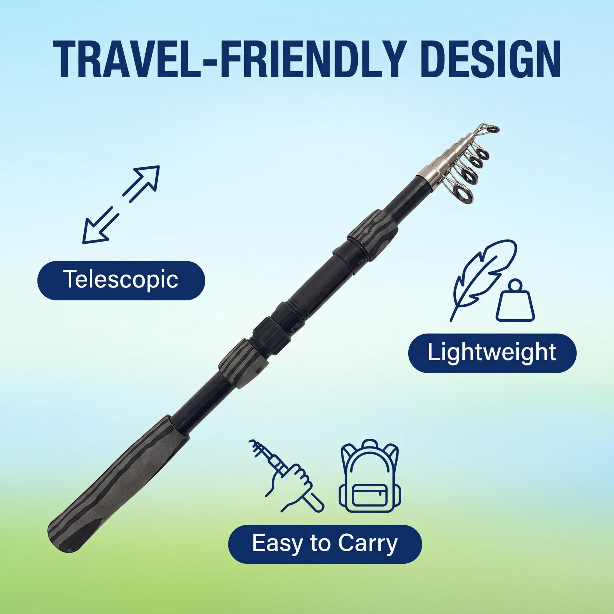 Draagbare telescopische hengel - Fishing Lure Spinner recensie en prijs
